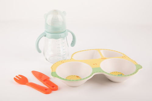 清新可愛兒童餐具母嬰用品攝影圖 st攝影