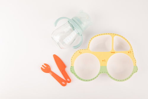 清新可愛兒童餐具母嬰用品攝影圖 st攝影