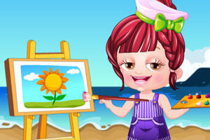 可愛寶貝當畫家