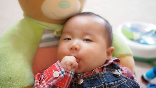 吃手吃的超投入的可愛小寶寶,親愛的你是吃出了雞腿的味道嗎