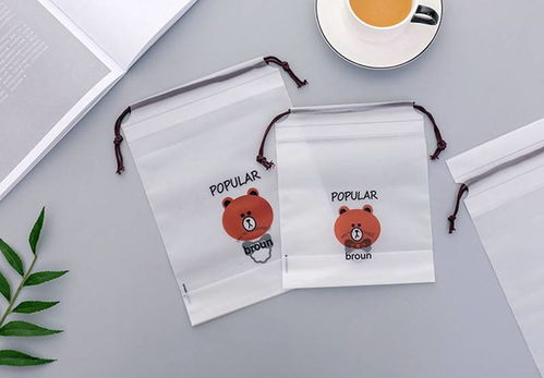 可愛(ài)抽繩束口袋旅行收納袋透明防水洗漱化妝用品內(nèi)衣便攜收納鞋包