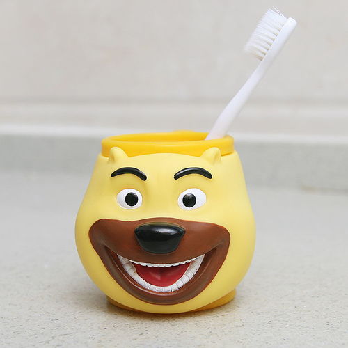 兒童水杯立體卡通造型牙刷杯塑料杯仿摔創(chuàng)意可愛寶寶漱口杯食品級