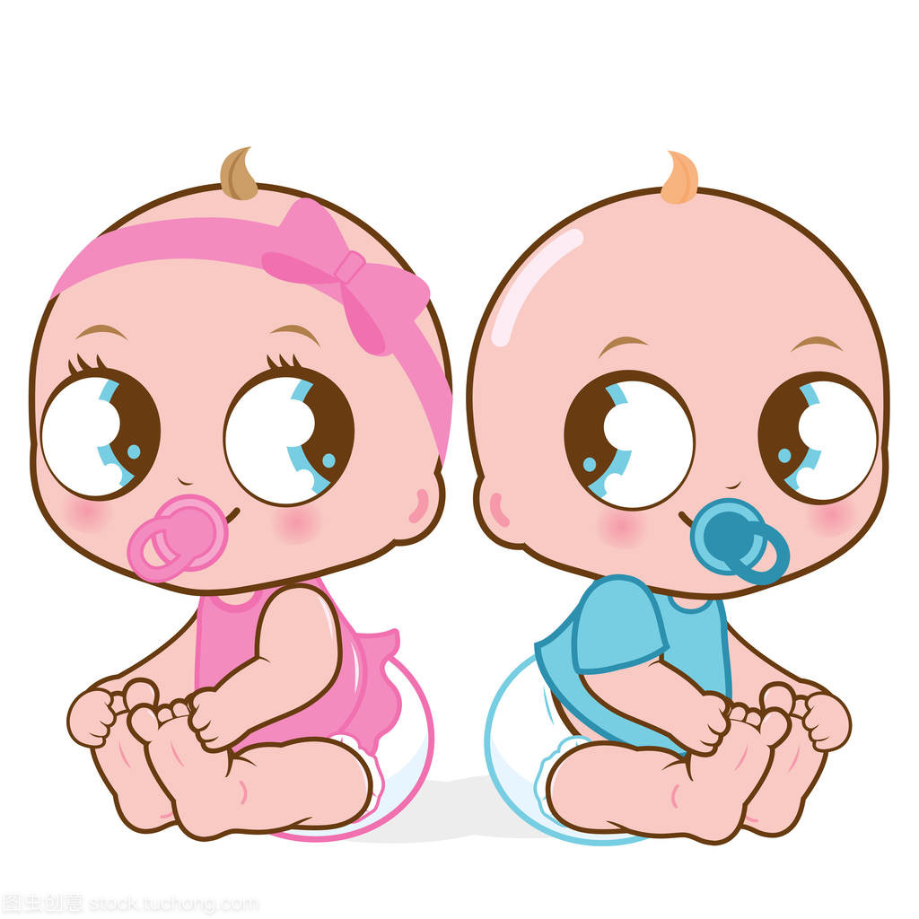 可愛(ài)的小寶貝女孩和男孩