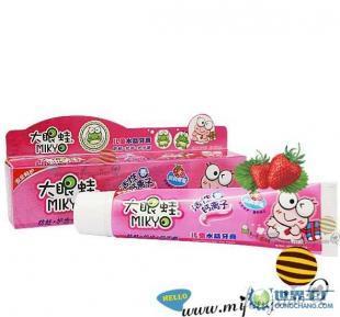 兒童護(hù)理專家大眼蛙水晶牙膏 潤(rùn)潤(rùn)草莓味，可愛(ài)寶的健康選擇
