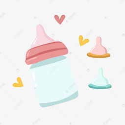 清新卡通嬰兒奶瓶奶嘴設(shè)計(jì)素材免費(fèi)下載推薦